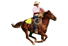 Wild West Cowboy On Horse - GIF animé gratuit