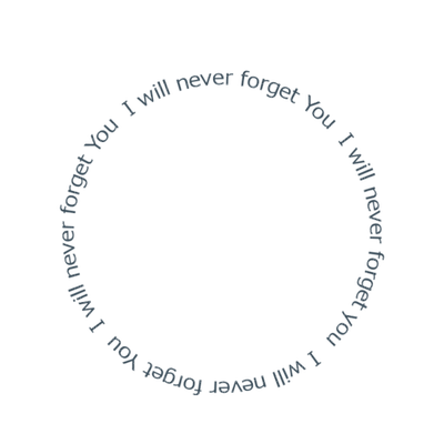 Kaz_Creations  Circle Text I Will Never Forget You - bezmaksas png