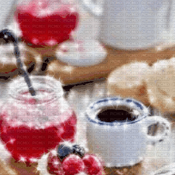 Coffee and jam - Free animated GIF