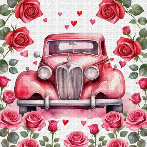 scrap background car valentine day springtimes - δωρεάν png