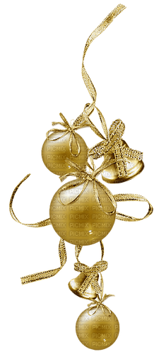 Christmas Balls Gold Deco - Bogusia - Free PNG