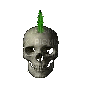 mohawk skull - GIF animado grátis