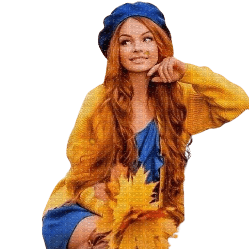 loly33 femme automne - Free PNG