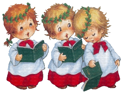 chrismas childs carol singers noel enfant - 無料のアニメーション GIF