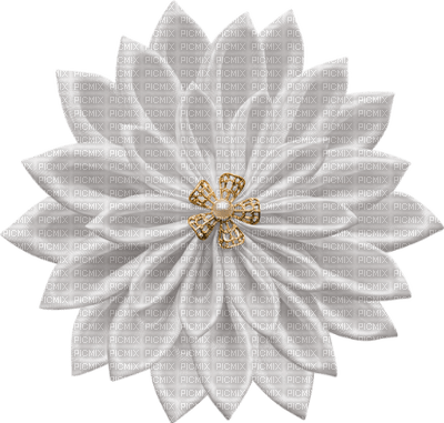 white flower-deco-minou52 - 免费PNG