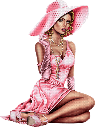 kikkapink woman spring  pink hat fashion - darmowe png