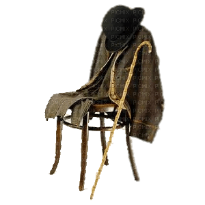 chair with clothes - ücretsiz png