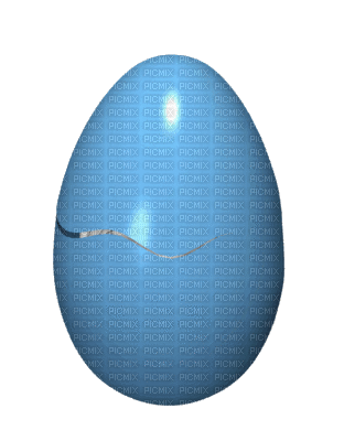 bunny egg blue - GIF animé gratuit