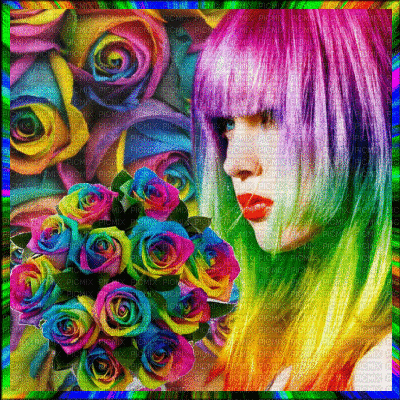 Rainbow Woman gif - Gratis geanimeerde GIF