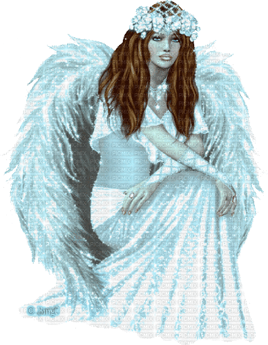 Y.A.M._Fantasy angel blue - Бесплатный анимированный гифка
