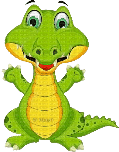Y.A.M._Summer little animals crocodile - Бесплатни анимирани ГИФ
