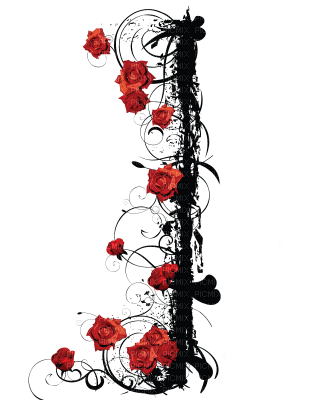 roses frame - nemokama png