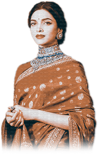 soave bollywood woman brown blue - png grátis