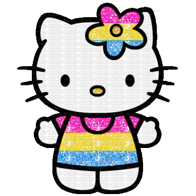 Glitter Pan Hello Kitty - Δωρεάν κινούμενο GIF