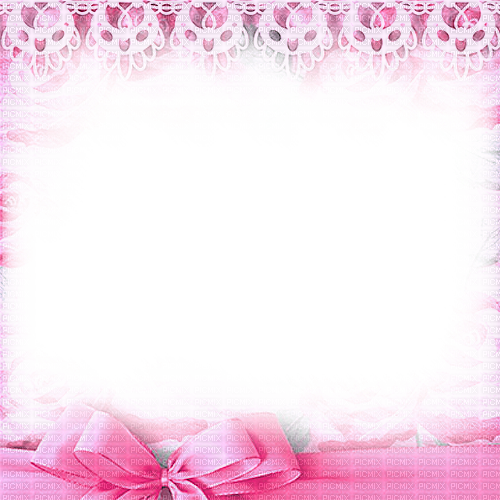 Frame pink lace bow - png ฟรี