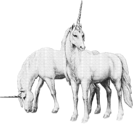 soave animals unicorn tree fantasy deco couple - Free PNG