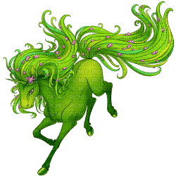florishing unicorn - nemokama png