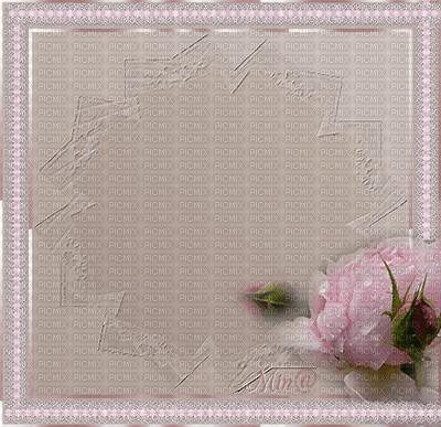 minou-frame-pink-flower - δωρεάν png