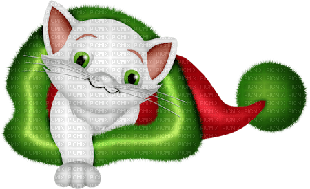 Christmas. Cat. Winter. Leila - PNG gratuit