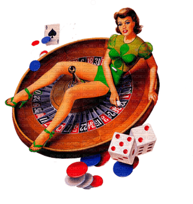 woman playing cards bp - 無料png