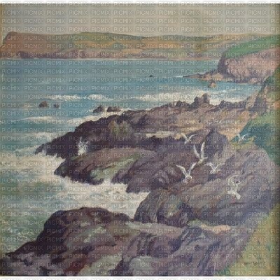 kikkapink painting sea vintage summer - Free PNG