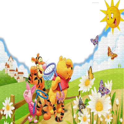 winnie pooh frame - безплатен png
