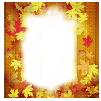 autumn leaves frame - ücretsiz png