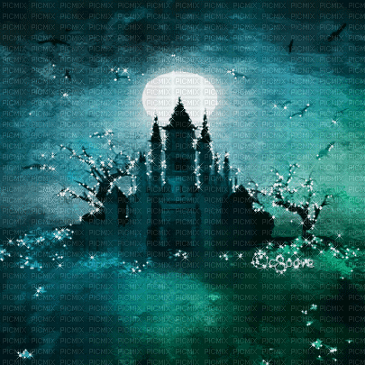 soave background animated fantasy gothic castle - GIF animate gratis