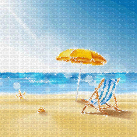 kikkapink summer beach animated background - GIF animate gratis