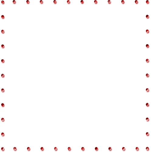 Red Glitter Beads Frame - PNG gratuit