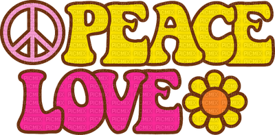 peace and love - besplatni png