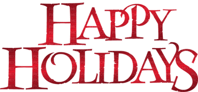Happy Holidays.Text.Red.Victoriabea - png gratis