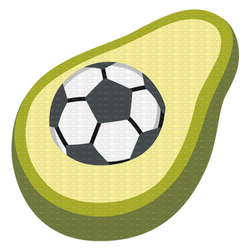 Avocado soccer ball emoji kitchen - png gratis