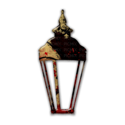 minou-red-and-gold-lamp - png grátis