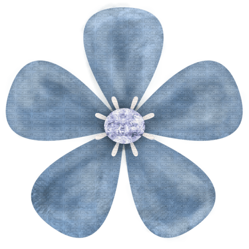 Flower Blue Jeans White Diamond  - Bogusia - png ฟรี