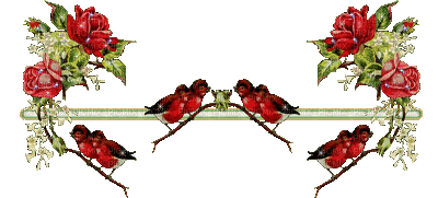 ROSES BIRDS - Zdarma animovaný GIF