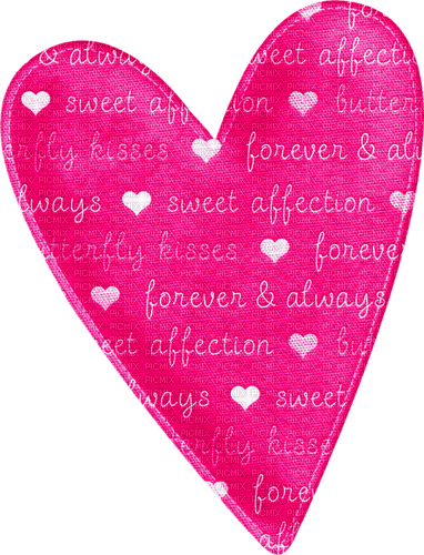 Heart.Text.Forever.Always.Kisses.Sweet.Pink - darmowe png