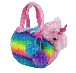 cute rainbow purse - gratis png