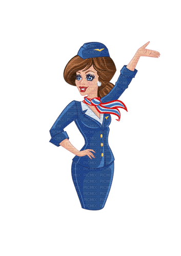 Kaz_Creations Woman-Femme-Stewardess - png ฟรี