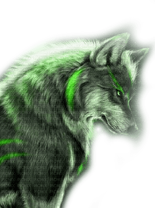 wolf green loup vert - PNG gratuit