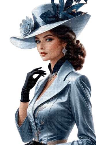 Mujer con sombrero - Rubicat - png grátis