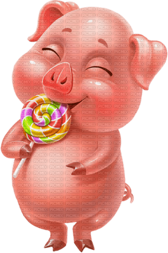 pig with candy by nataliplus - Free PNG