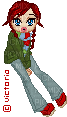 Pixel Winter Girl - GIF animé gratuit