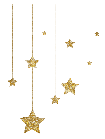 Christmas.Deco.Golden Stars.Victoriabea - Free animated GIF