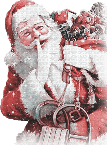 soave christmas vintage santa claus pink teal - png gratis