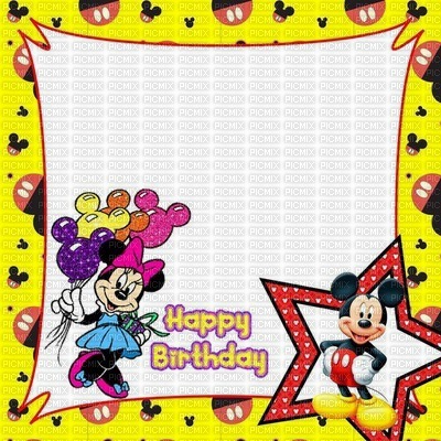 image encre couleur Minnie Mickey Disney anniversaire dessin texture effet edited by me - 無料png