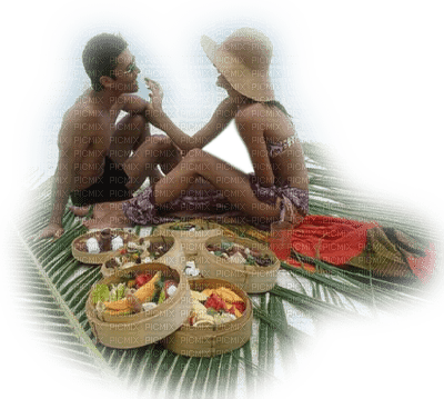couple beach bp - Free PNG