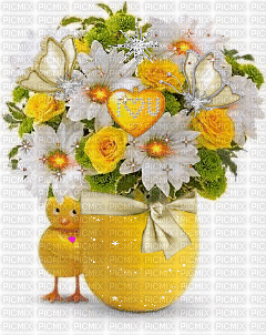 MMarcia gif cesta flores fleur - GIF animé gratuit
