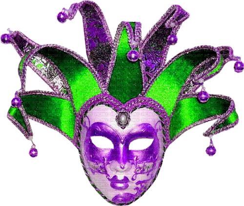 Mask.White.Green.Purple - gratis png