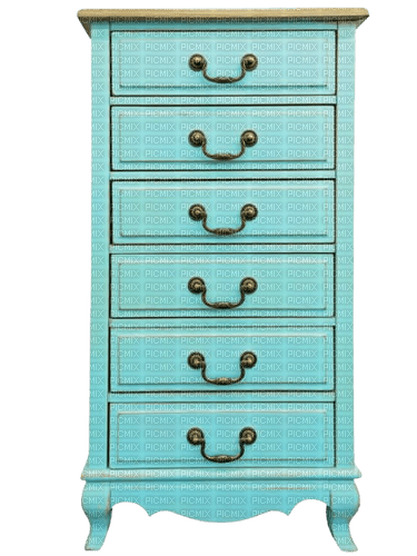 Commode Vintage Turquoise - bezmaksas png